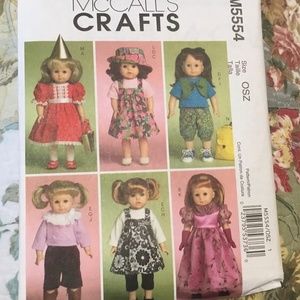 McCall’s Crafts Pattern 18" Doll Clothes Uncut